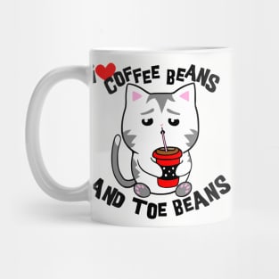 I Love Coffee Beans And Toe Beans Mug